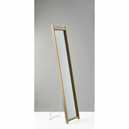 HOMEROOTS Natural Wood Floor Mirror, 13 x 15.375 x 60.62 in. 372989